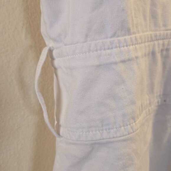 White Cotton Long Button-down Sleeveless Shirt Dress Size 16 - Picture 7 of 11